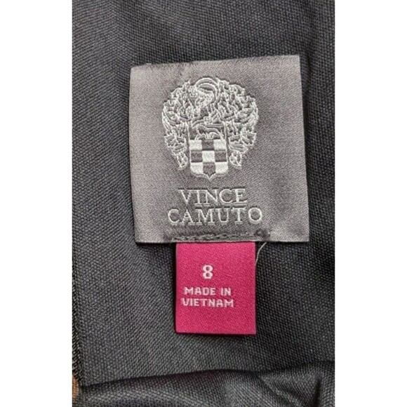VINCE CAMUTO Animal Print V-Neck Sleeveless Fit & Flare Occasion/Party Dress 8 - Picture 11 of 13